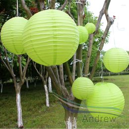 Christmas Decorations Light Green Paper Lantern Crafts Chinese Traditional Round Ball Lanterns Kid's Party Decor 7pcs/lot Mixed