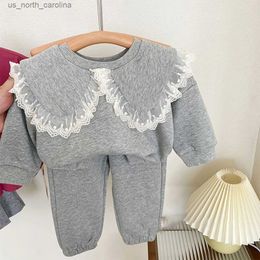 Clothing Sets New Baby Kids Clothes Pants Set Children's Clothing 2pcs Casual Sport Outfits Loungewear Casual Pullover Tracksuit Suit R231106