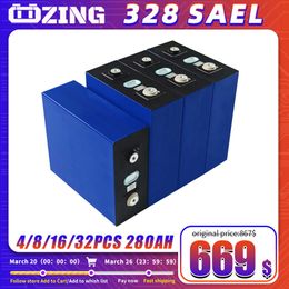 280Ah Lifepo4 Battery 3.2V Deep Cycle Rechargeable Lithium Iron Phosphate Cell DIY 12V 24V 48V RV EV Boat Solar System Golf Cart