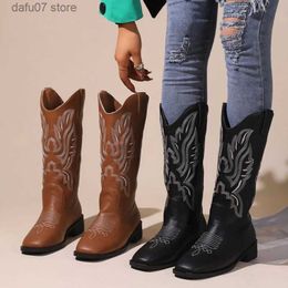 Boots Women's Knee High Boots Design New Fashion Style Size 35 To 43 Black Brown Western Boots Women boots T231106