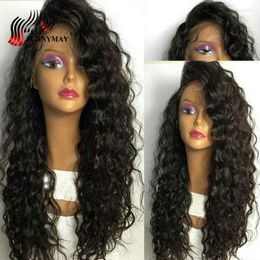 Sunnymay Lace Front Human Hair Wigs With Baby Loose Wave Brazilian Remy Pre Plucked