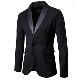 Men's Suits Black Men Suit Outer Wear Jackets Coats Top Classic Simple Personality Temperament Spring Autumn Thin Coat Basic