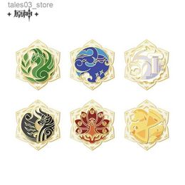 Pins Brooches HotOfficial MiHoYo Genshin ImpactSumeru Akademiya Six University Cosplay Badge Backpack Enamel Button Brooch Accessories Gifts Q231107