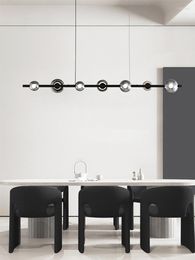 Pendant Lamps Black Bar Table Lamp Nordic Home Decor Chandeliers For Dining Room Living Modern Light Fixture LED Kitchen