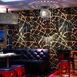 Wallpapers Personality Fashion Glitter Wallpaper Modern Gold Foil Thicken Wall Paper KTV Bar Clubs Theme El Background Decor Rolls