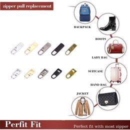 Home Zipper Pull Tab Replacement Metal Zipper Handle Mend Fixer for Suitcases Luggage Jacket Backpacks Coat Boots KDJK2304