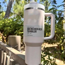 1pc DHL Adventure Quencher Travel Tumblers 40oz H2.0 Stainless Steel Insulated Cup Mug Vacuum Thermos Water Bottles with Lid Straw 1106