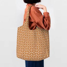 Shopping Bags Orange Zeldas Symbol Grocery Bag Print Canvas Shopper Shoulder Tote Big Capacity Washable Video Gamer Handbag