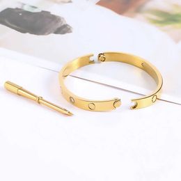 Bangle female A set of packaging stainless steel screwdriver couple bracelet mens fashion jewelry Valentine Day gift for girlfriend accessories wholesale 3E