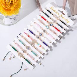 Chain 24/ Evil Eye Bracelets Pack For Women Girls Boys Mexican Braclets Set Protection Amet Anklets Jewellery Gift Drop Delivery Amqxc