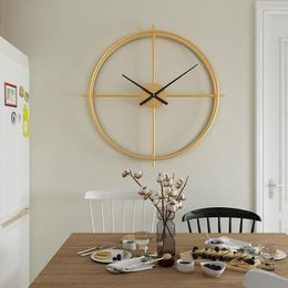 Wall Clocks 60cm Nordic Modern Design Mute Clock Restaurant Home Fashion Decorative Quartz Big Hanging Wathc On The Klok