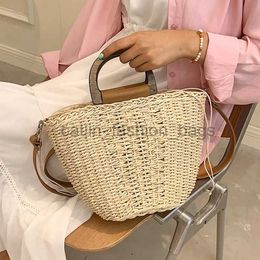 Shoulder BagsLarge Capacity Straw Woven Bags Basket Totes Summer Vacation Crossbody Bagscatlin_fashion_bags