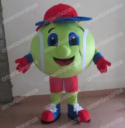 Tennis Ball Mascot Costumes Halloween Cartoon Character Outfit Suit Xmas Outdoor Party Outfit Unisex Promotional Advertising Clothings