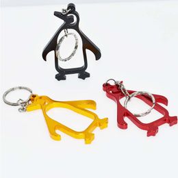 Creative penguins beer bottle opener Aluminium alloy animal bottle opener with key chain Lovely portable bottle opener dh955