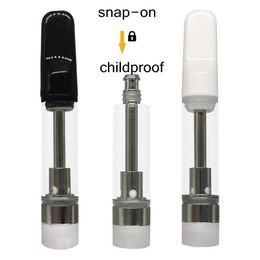 Childproof Atomizer 1.0ml Ceramic Cartridge 510 Vape Cartridges Snap on Thick Oil Cart Press-on Empty Disposable Vaporizer Manufacturer