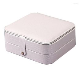 Jewellery Pouches Leather Box Storage Ring Display Case Portable Organiser For Necklaces Jewellers