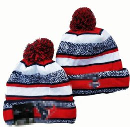 Men Knitted Cuffed Pom Houston Beanies HOU Bobble Hats Sport Knit Hat Striped Sideline Wool Warm BasEball Beanies Cap For Women a4