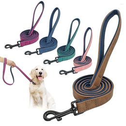 Dog Collars Training With Walking Leather Layer For 2 Large Ft Leash Dogs Handle Medium Pet Padded Leads 4