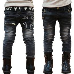 Hotsell pantaloni per neonati per bambini jeans in cotone primaverile per bambini pantaloni lunghi in denim neri caldi per adolescenti