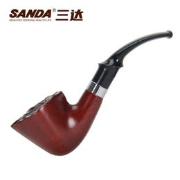 2023 Smoking Pipes SD-737 Classic Curved Solid Wood Circulating Filter Durable Pipe Deluxe Gift Set Smoking Accessories