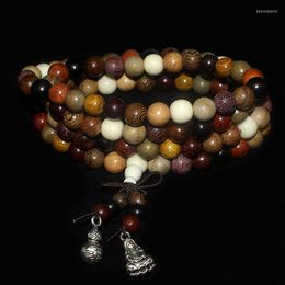 Strand 108 Pcs Beads Tibetan Buddhist Prayer Bracelets Buddha Wooden Charm Bracelet Bangle DIY Jewelry NOV99