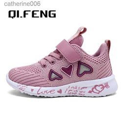 Sneakers Children Mesh Casual Shoes Girl Sneakers Kids Summer Sport Footwear Kids Shoes for Girl Light Shoes Cute Pink Flat Shoes AutumnL231106