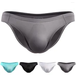 Underpants Sissy Men Sheer Convex Pouch Briefs Seamless Underwear Bulge Transparent Male Sexy Panties