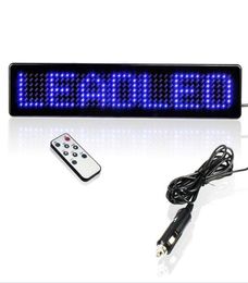 New Blue 12V Car LED Programmable Message Sign Scrolling Display Board With Remote LED display7530571