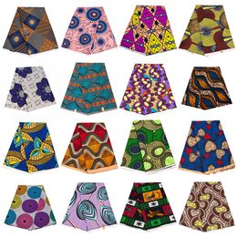 6Yards Africa Farbic 2024 Ankara Polyester Sewing Fabric Dubai Middle East Light Color Material for Women Party Dress