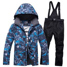 Other Sporting Goods Ski Suit Men Winter Warm Windproof Waterproof Outdoor Sports Snow Jackets and Pants Hot Ski Equipment Snowboard Jacket Men Brand HKD231106