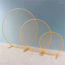 Party Decoration JAROWN Wedding Luxury Round Grid Arch Outdoor Flower Stand Balloon Frame Christmas Home Background Decor