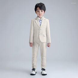 Men's Suits Boys And Gentlemen Formal Wear Plaid Suit 3-piece British Style Children's Performance Party Wedding Dress