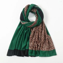 Scarves Leopard Print Viscose Hijab Women Scarf Lady Wrap Pashmina Stole Bufandas Muslim Ethnic Tassel Shawl Poncho