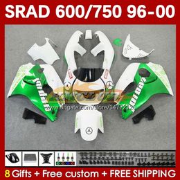 Motorcycle Fairings For SUZUKI SRAD GSXR 750 600 CC 600CC 750CC 96-00 168No.59 GSXR750 GSXR-600 96 97 98 99 00 GSX-R750 GSXR600 1996 1997 1998 1999 2000 Body green stock