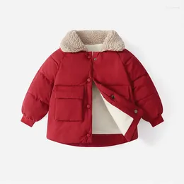 Jackets Winter Girls Boys Warm Cotton Coats Fleece Thick Children's Outerwear Baby Jacket Kids Clothes Birthday Gift 2 3 4 5 6 Years