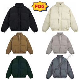 FOG double line ESS winter down cotton jacket, European and American high street thick insulation, waterproof, and cold resistant couple's versatile jacket Size S-XL