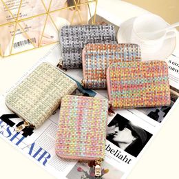 Card Holders Vintage Weave ID Cards Anti Thief Bank Credit Bus Cover Business Zipper Organiser Coin Pouch Wallets Organ Bags