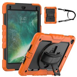 tough armor cover Case Hand Strap Shoulder Strap 360 Rotatable Kickstand Protective Case for iPad 6th/5th Generation, iPad 9.7(2017/2018) ,iPad Air 2, iPad Pro 9.7 Case