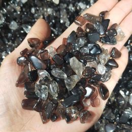 Decorative Figurines 100g Natural Crystal Gravel Specimen Brown Quartz Stone Rock Home Decoration Stones And Minerals For Aquarium