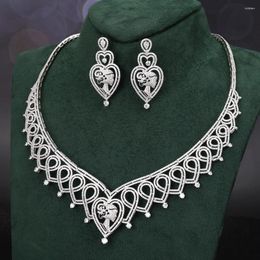 Necklace Earrings Set Saudi Women's Neck Jewellery Accessories Fancy Moroccan Woman Statement With Earring Luxury Jewellry