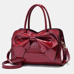 Shoulder Bow Top-andle Bags Pendant PU Soulder Bag Large Capacity Crossbody Messenger Ladies Totesstylishhandbagsstore