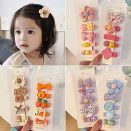 Hair Accessories Baby Girls 0-3 Years Old Full Wrap Cloth Clip No Damage Cute Super Children Flower Safety