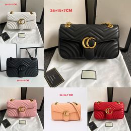 High grade 2023 Designer bags Women Fashion handbag New Style Crossbody Bag Lady Shoulder Bags Gold Double G Marmont Velvet Classic Tote Luxury MM