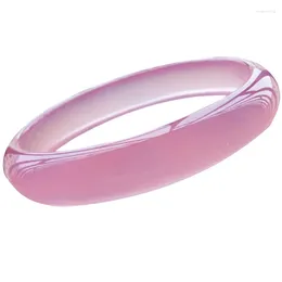 Bangle Certified Jade Women Fine Jewellery Accessorie Genuine Natural Pink Chalcedony Myanmar Jadeite Bracelet Lucky Amulet