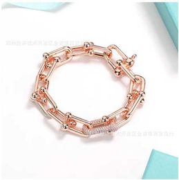 Fashion TFF Horseshoe Buckle Bracelet with Red Ribbon Diamond High Edition Couple Style 8CTL