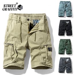 Men's Shorts Spring Men Cotton Cargo Shorts Clothing Summer Casual Breeches Bermuda Fashion Beach Pants Los Cortos Cargo Short Men 230404