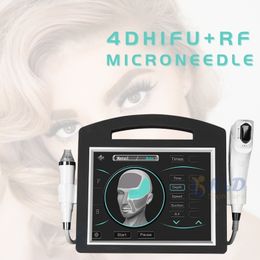 2 in 1 rf 4D 3d hifu microneedle fractional rf skin lifting antiwrinkle scar removal radiofrequency microneedling hifu machine