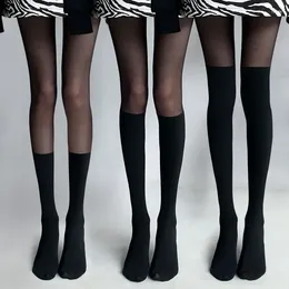 Women Socks Sexy Tights Black Silk Pantyhose Thigh High Stockings Transparent Stocking Fashion Thin Leggings Hosiery
