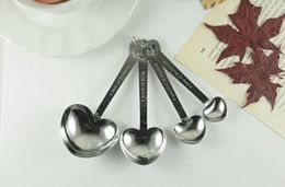 Heart-Shaped Measuring Spoons in Gift Box wedding giveaway centerpieces souvenir accessories supplies party Top Quality