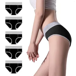 Motorcycle Apparel Women's Cotton Underwear High Waist Stretch Briefs Soft Underpants Ladies Full Women Panties Thongs Pack Teenage Girls